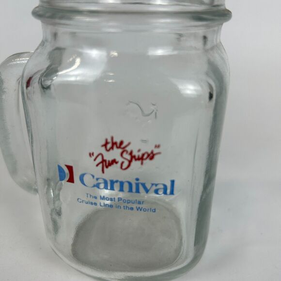 Carnival Cruise Line County Fair Drinking Jar Glass The Fun Ships - Picture 2 of 8